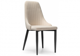 Стул на металлокаркасе Kora beige / black (47x57x89)