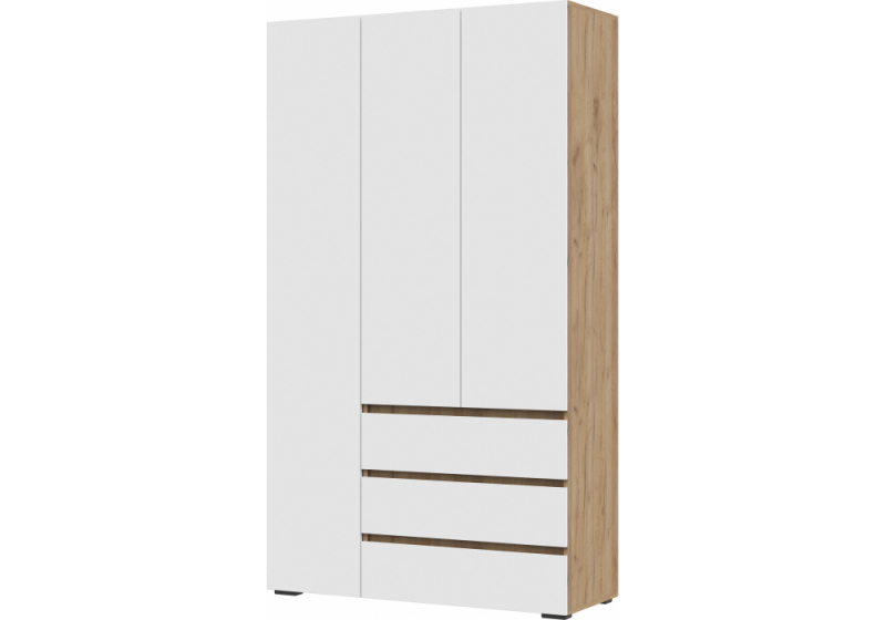 Шкаф Элла ШК 06 белый / дуб крафт золото (120x46x208). 