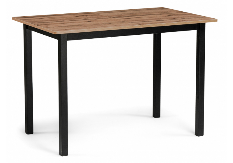 Стол деревянный Аркон 110(130)х68х75 дуб вотан / черный (68x75). 