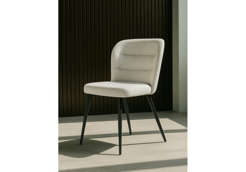 Стул на металлокаркасе Kilian light beige / black (50x54x80)