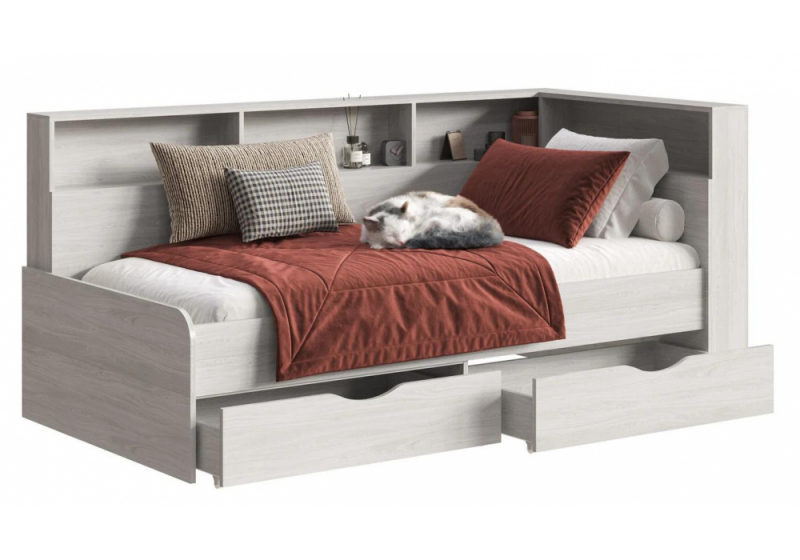 Кровать Амер 190х80 анкор светлый (100x). 