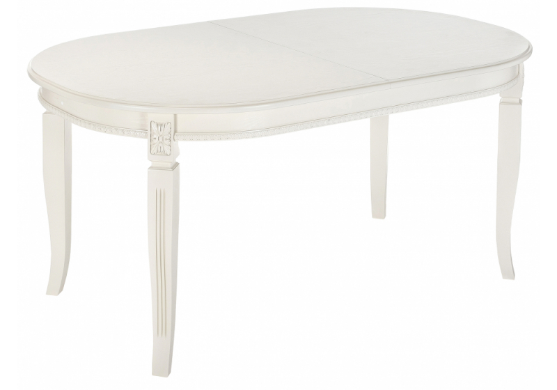 Стол деревянный Aviano молочный без патины (100x76). 