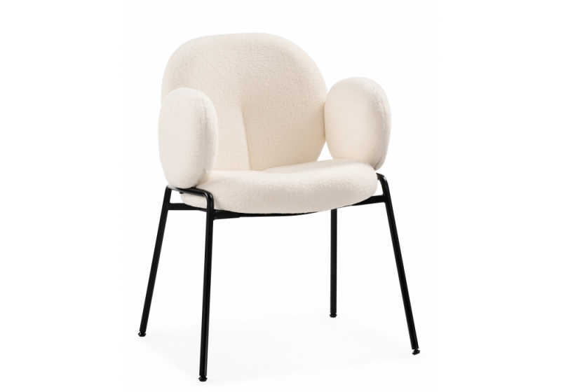 Стул на металлокаркасе Kalipso white / black (62x60x85). 