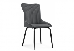 Стул на металлокаркасе Lado gray / black (47x51x90)