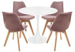 Обеденная группа Ахели light purple / wood / white ()