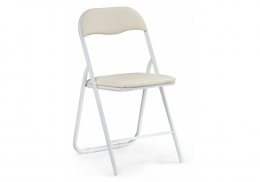 Стул на металлокаркасе Fold 1 складной beige / white (43x40x77)